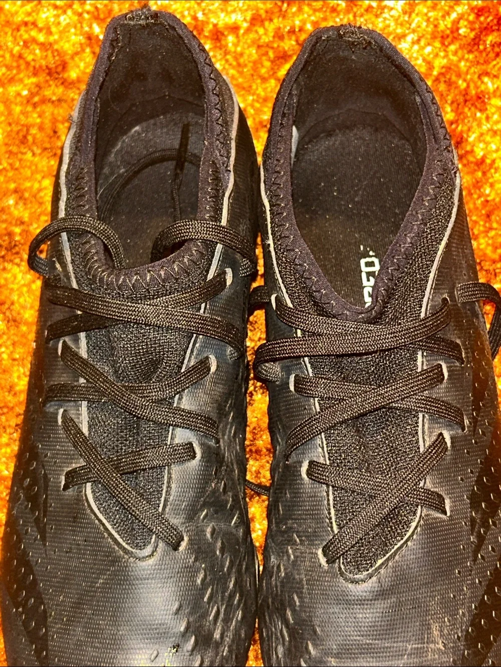 adidas Black Men's Lightweight Athletic Lace-Up Shoes